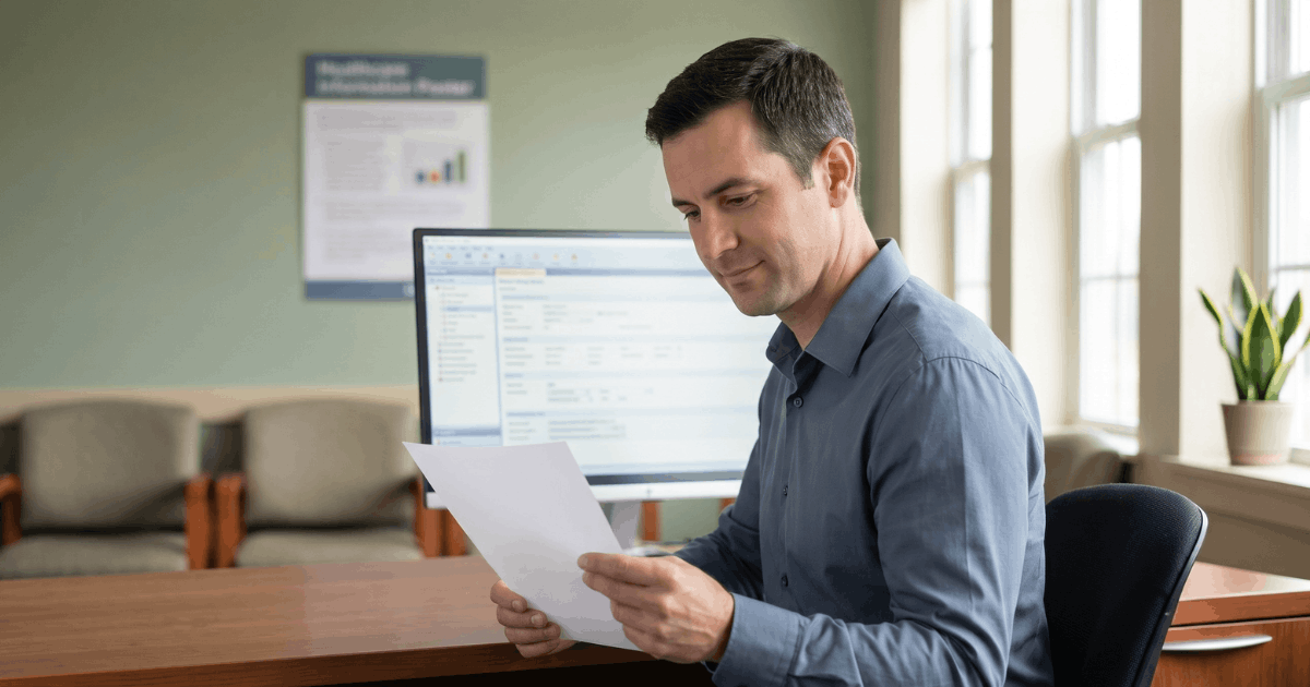 Visual checklist showing the components of a complete monthly financial reporting pack for a multi-location healthcare practice