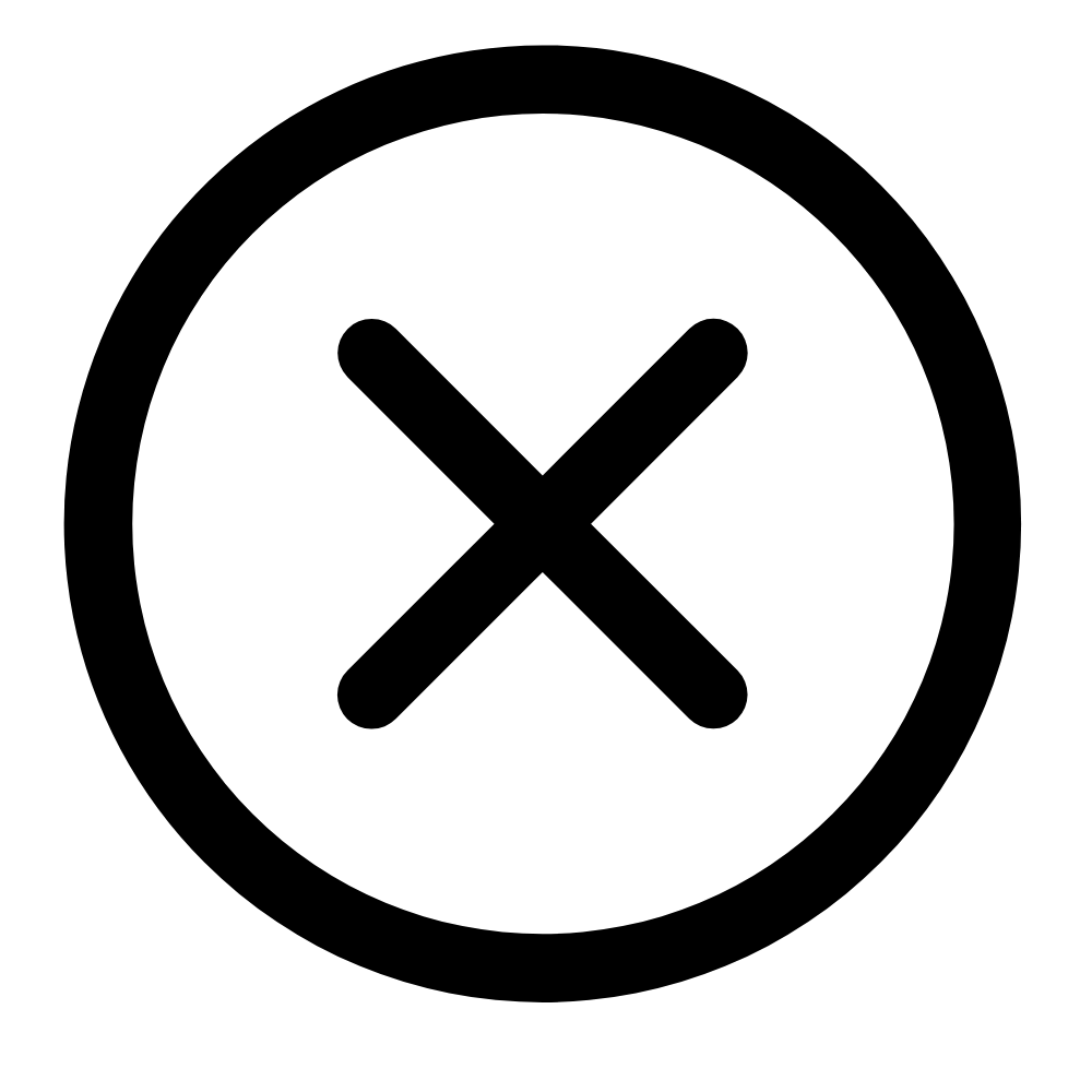 rounded x